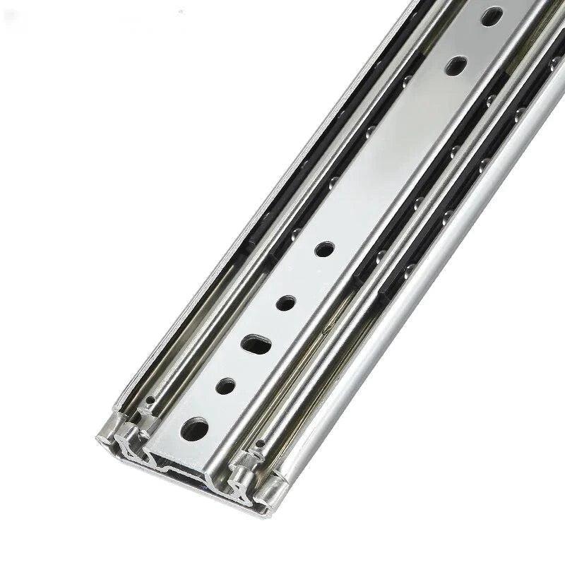 YM 76mm With Lock Load 500LBS Heavy Duty Drawer Slides Sliding Drawer Rails Ball Bearing Full Extension 10-60''Side Mount - YM HARDWARES CO., LTD