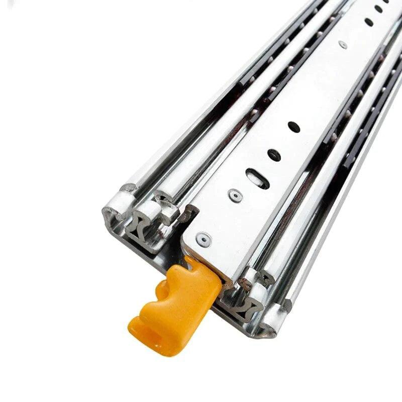 YM 76mm With Lock Load 500LBS Heavy Duty Drawer Slides Sliding Drawer Rails Ball Bearing Full Extension 10-60''Side Mount - YM HARDWARES CO., LTD